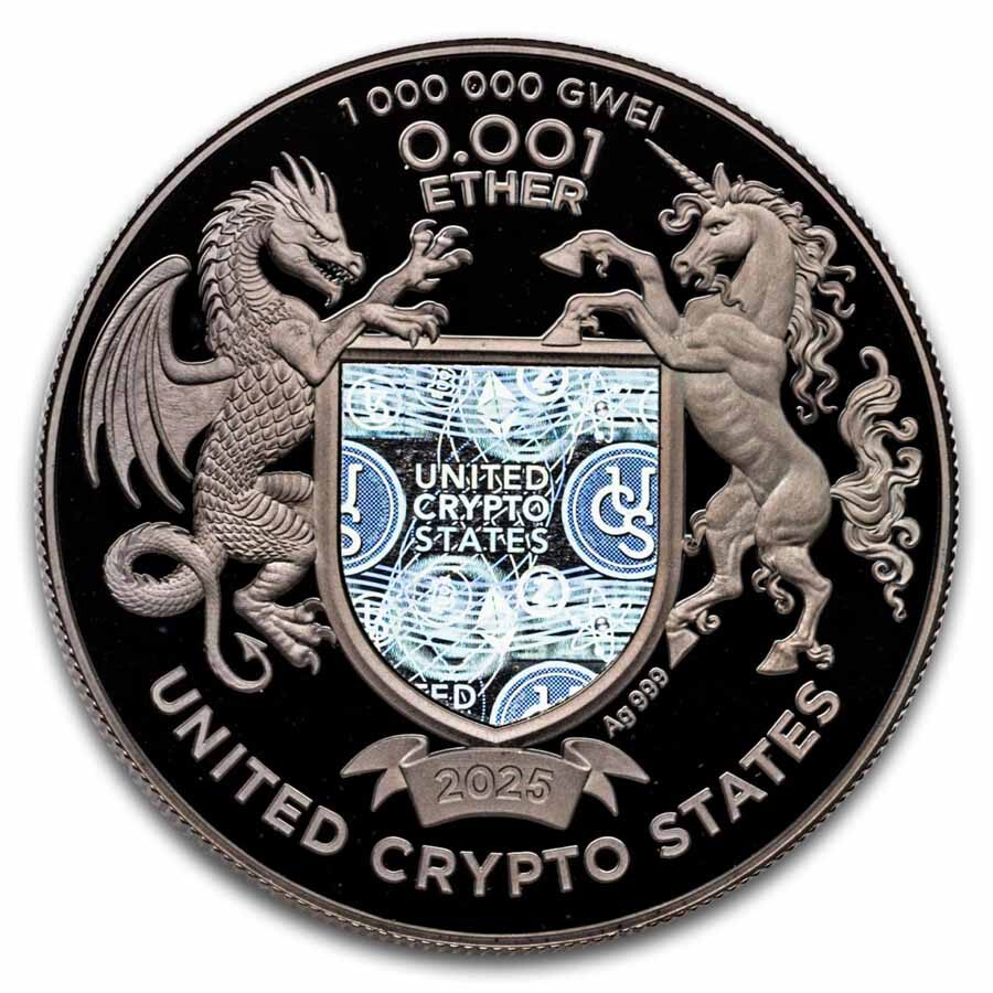 2025 Ethereum United Crypto States 1 oz Proof Silver