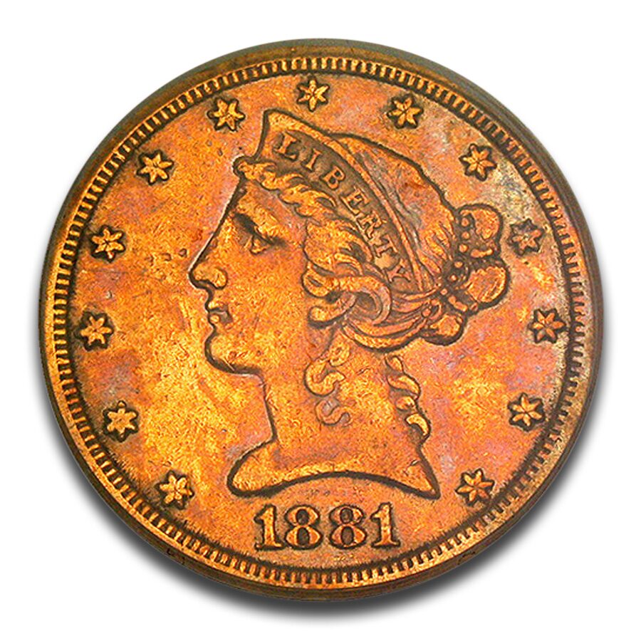 1881-CC $5 Liberty Gold Half Eagle XF-45 PCGS
