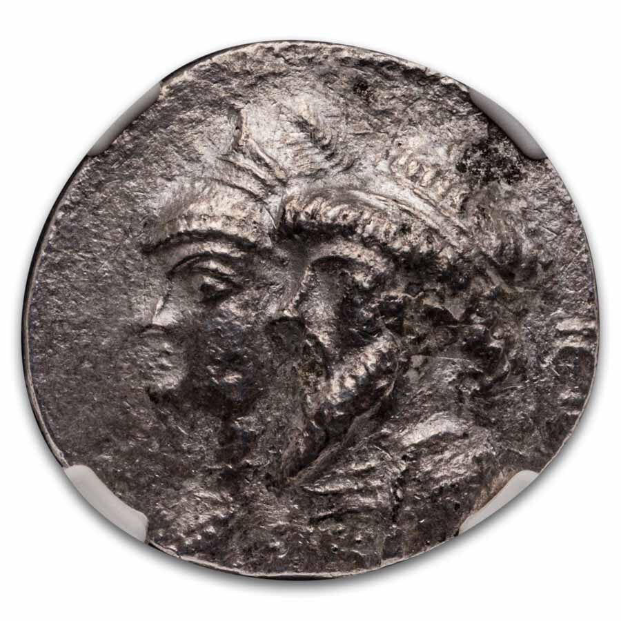 Elymais AR Tetradrachm Kamnaskires III/Ananze 82-72 BC AU NGC 4/2