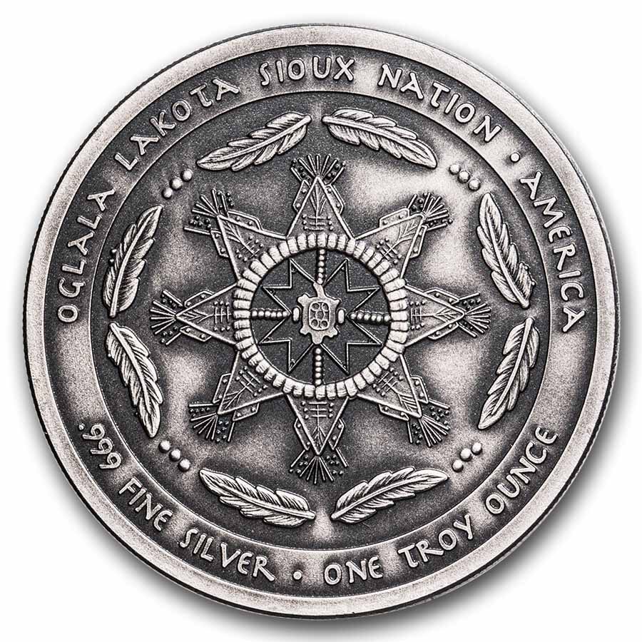 2025 Sioux Nation 1 oz Silver Metallic Wings Dragonfly UHR