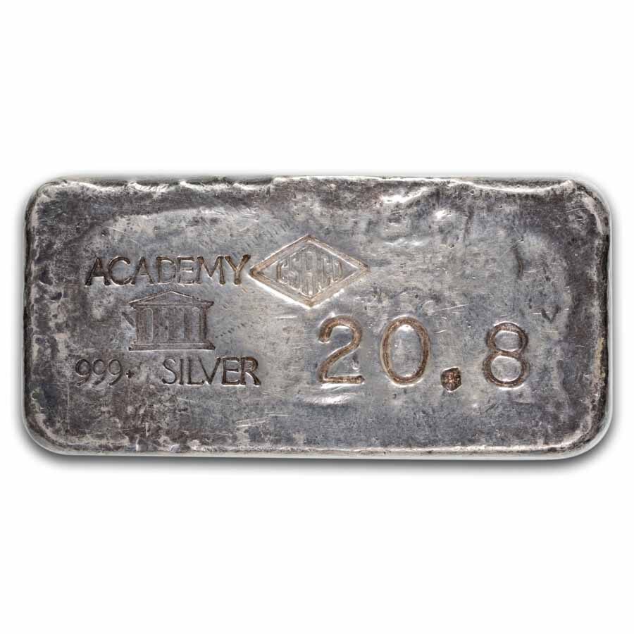 20.80 oz Silver Bar - Academy (Vintage, CSRCO)