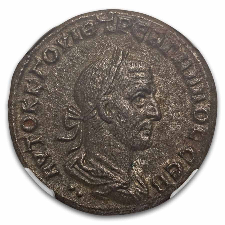 Roman Provincial BI Tetradrachm Gallus (251-253 AD) Ch AU NGC