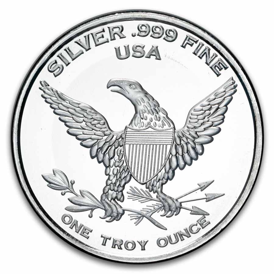 1 oz Silver Round - America USA Map "One Nation Under God"