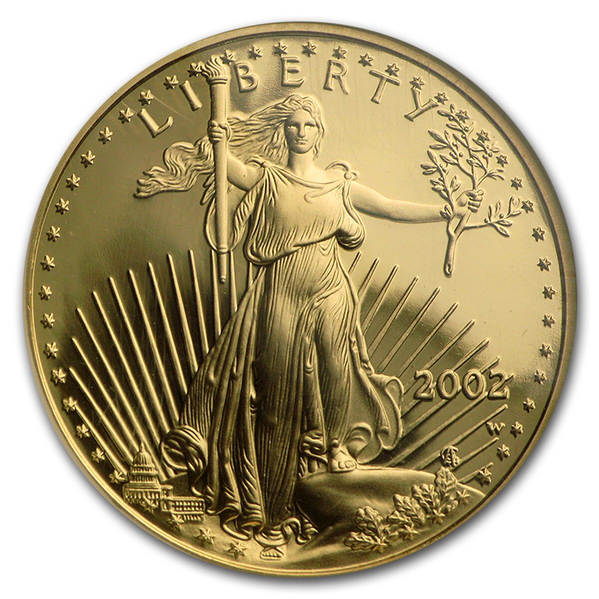 2002-W 1/4 oz Proof American Gold Eagle PF-70 UCAM NGC