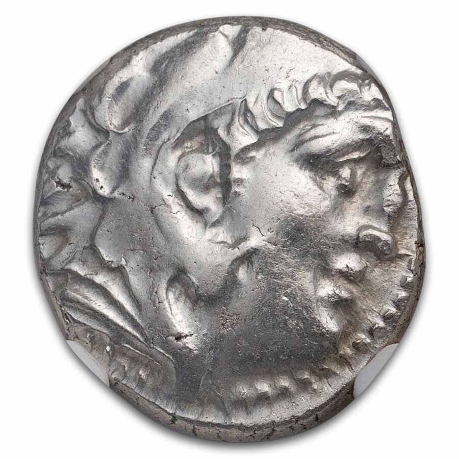 Kingdom of Macedon AR Drachm Alexander III (336-323 BC) MS NGC