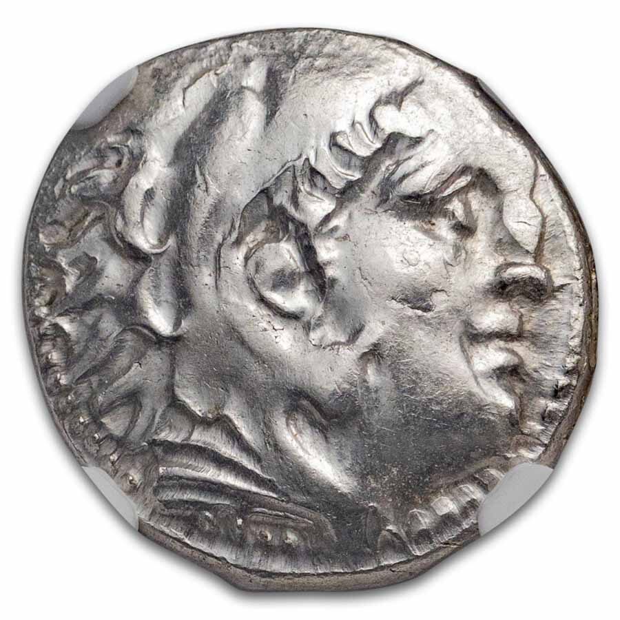 Kingdom of Macedon AR Drachm Alexander III (336-323 BC) MS NGC