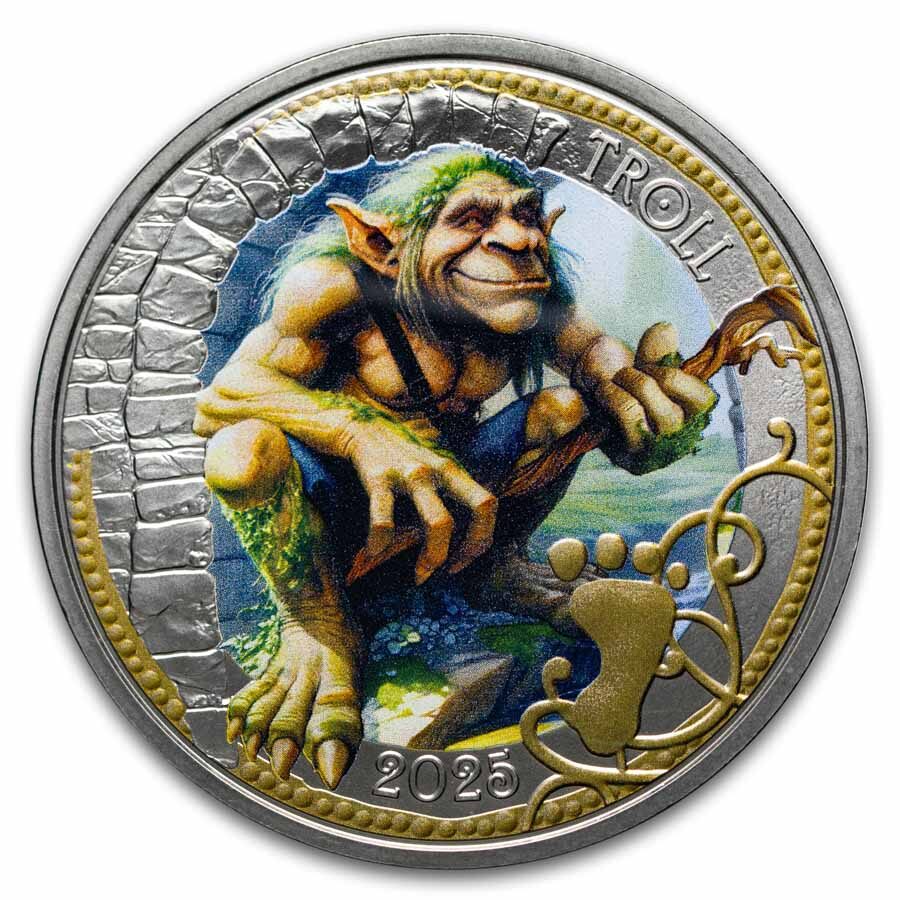 2025 Austria Cupro-Nickel €3 Mythical Creatures: The Troll