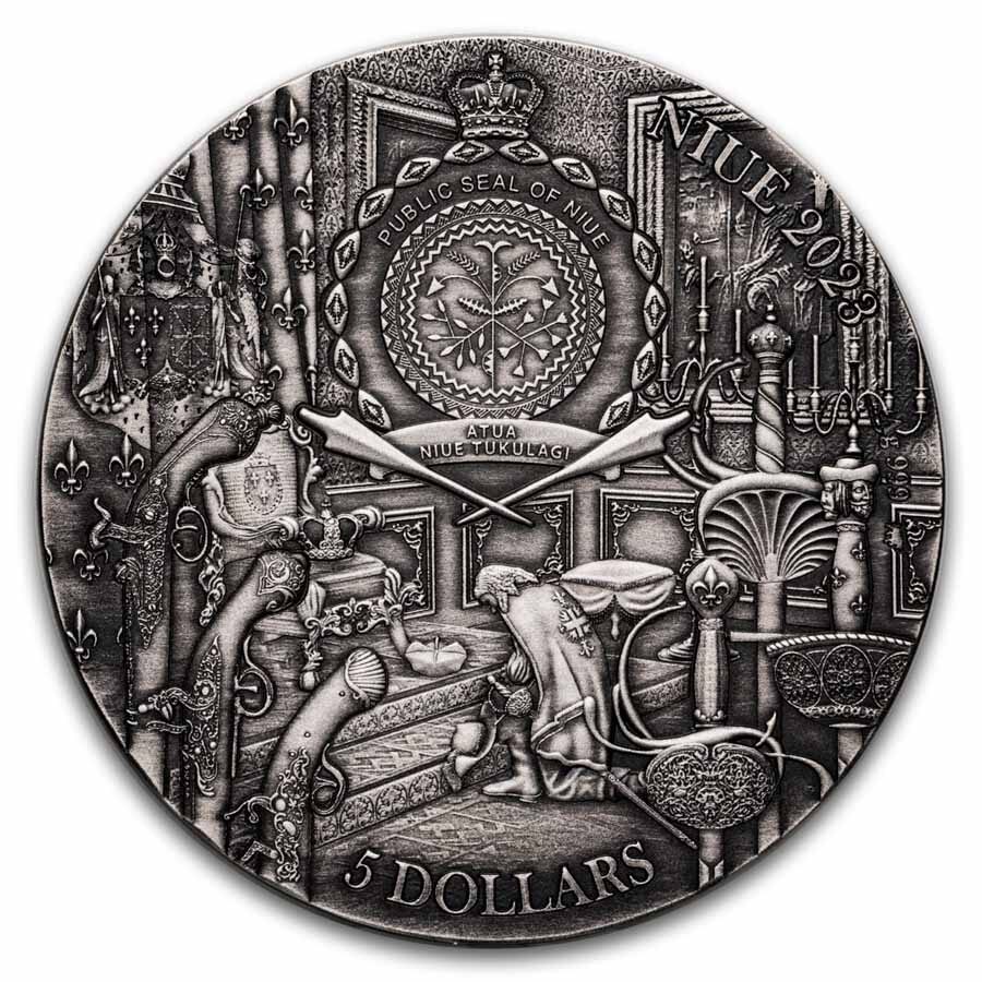 2023 Niue 2 oz Antique Silver The Three Musketeers: Athos