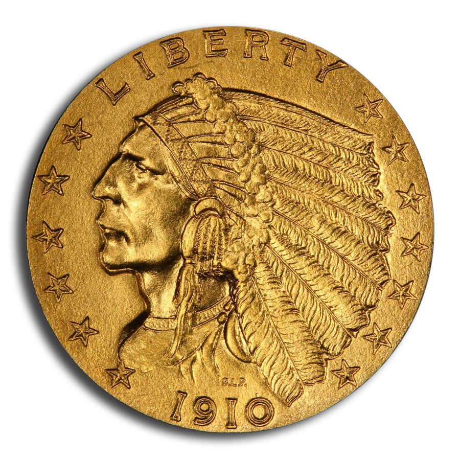1910 $2.50 Indian Gold Quarter Eagle PR-65 PCGS CAC