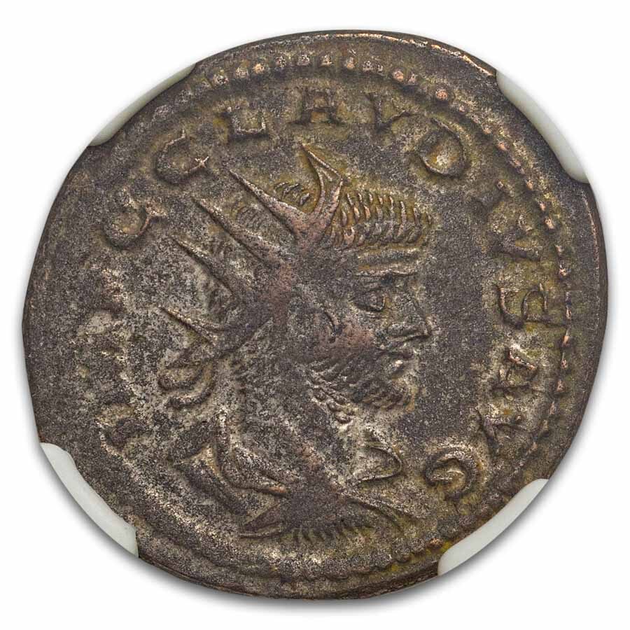 Roman Empire Double Denarius Claudius II (268-270 AD) Ch VF NGC