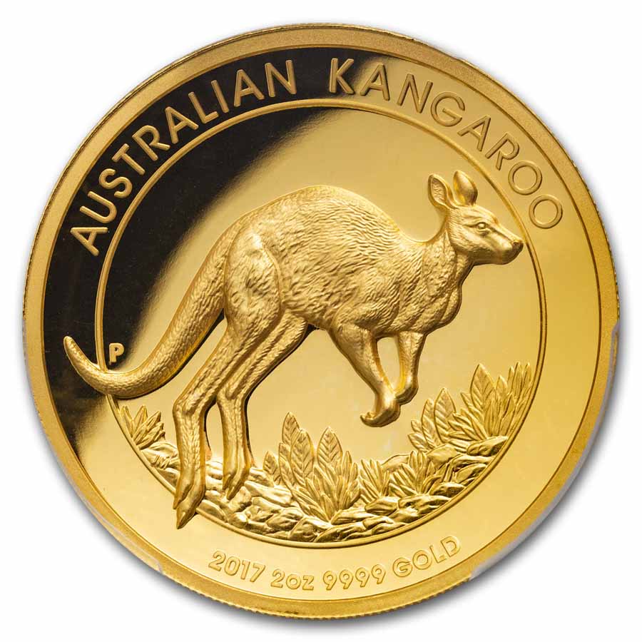 2017 Australia 2 oz Gold Kangaroo High Relief PR-69 DCAM HR PCGS