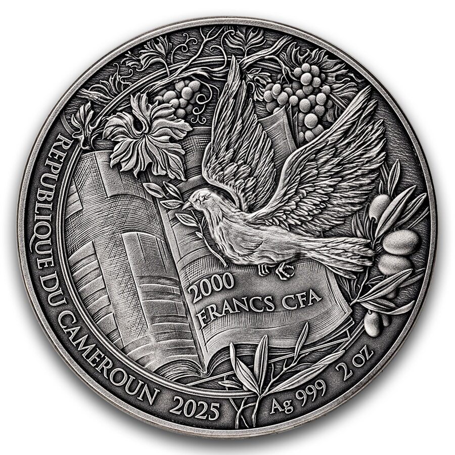 2025 Rep. of Cameroon 2 oz Silver Noah's Ark (w/ Box & COA)