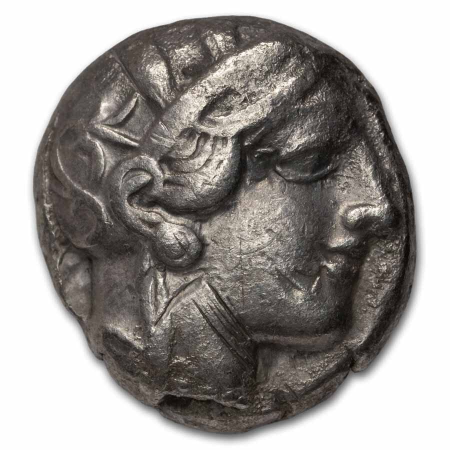 Attica Athens AR Silver Tetradrachm Owl (440-404 BC) XF