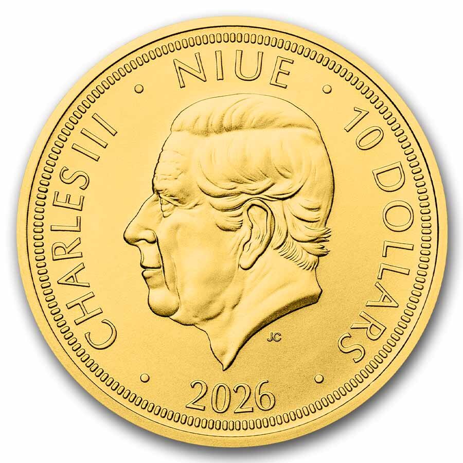 2026 Niue 1/4 oz Gold Czech Lion BU