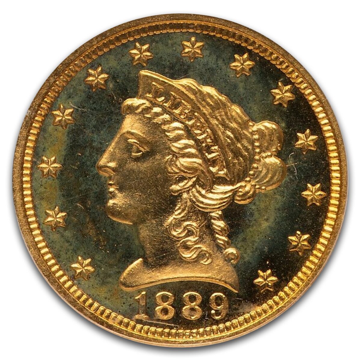 1889 $2.50 Liberty Gold Quarter Eagle PR-65 DCAM PCGS