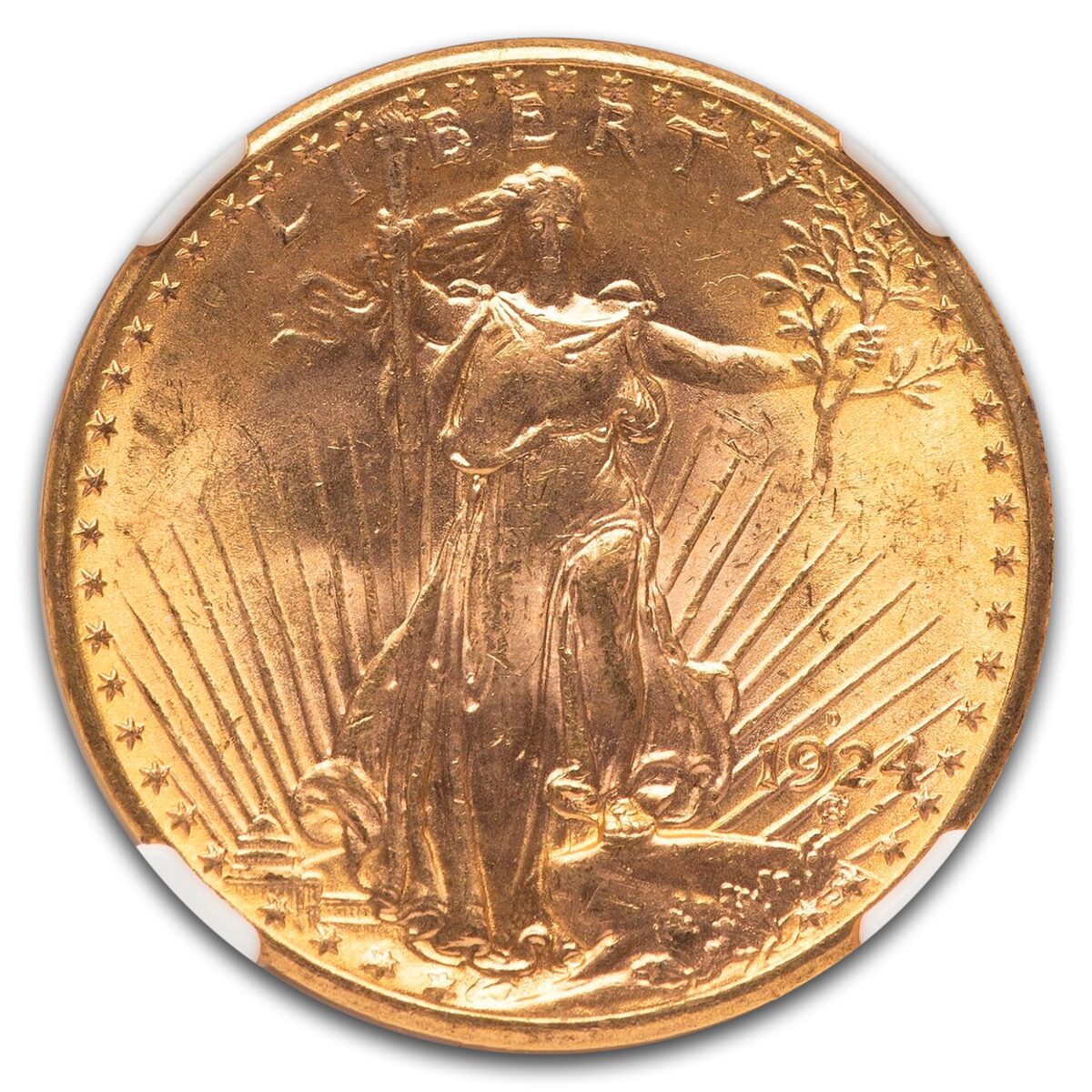 1924-D $20 St Gaudens Gold Double Eagle MS-63+ NGC