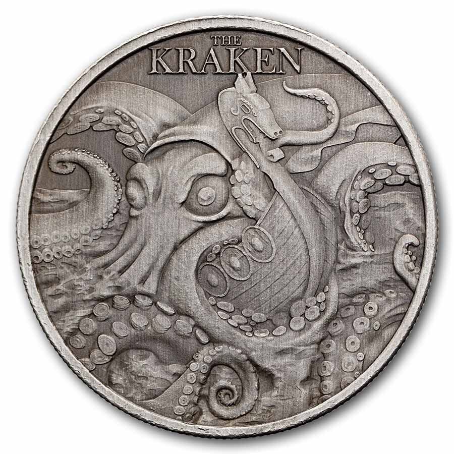 2026 Niue 1 oz Silver Mythical Creatures; The Kraken (COA #3)