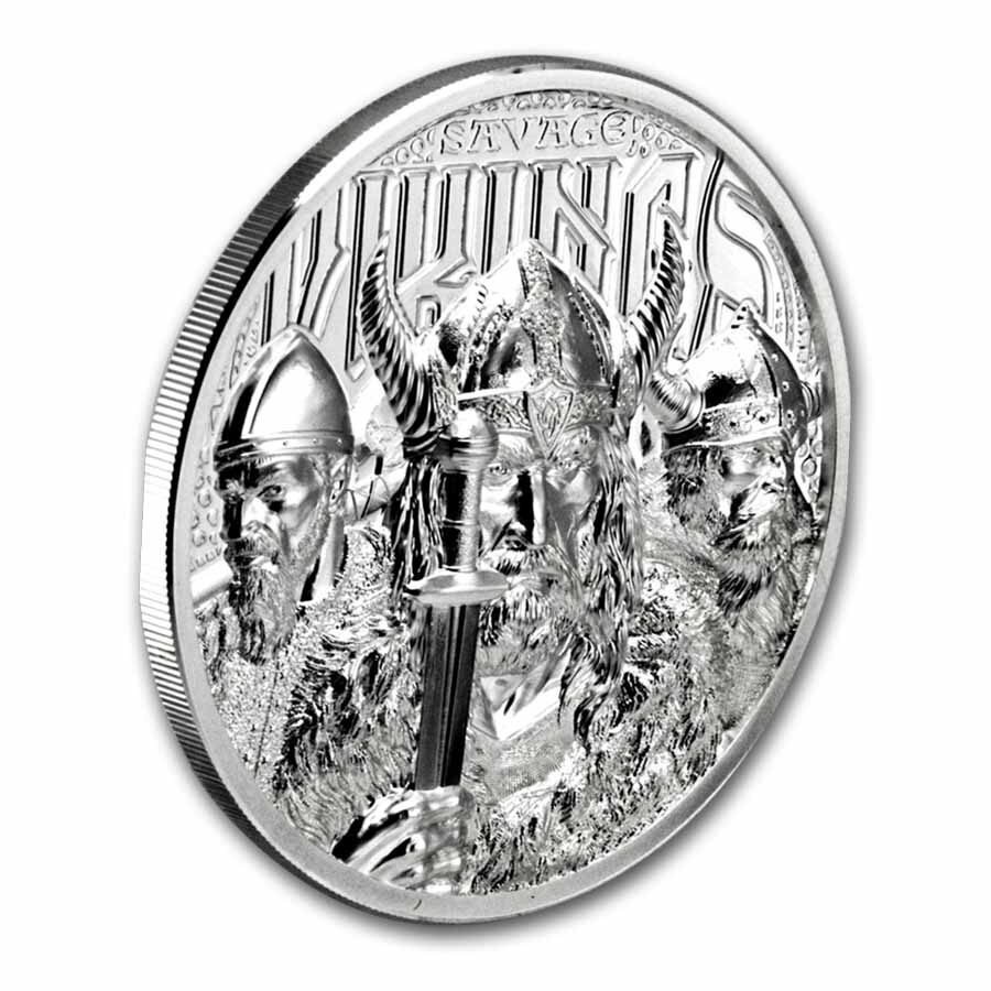2026 Cook Islands 1 oz Silver Savage Vikings Proof (w/ Box & COA)
