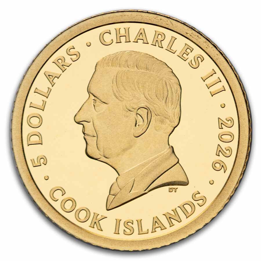 2026 Cook Islands 1/2 gram Gold Proof Savage Vikings