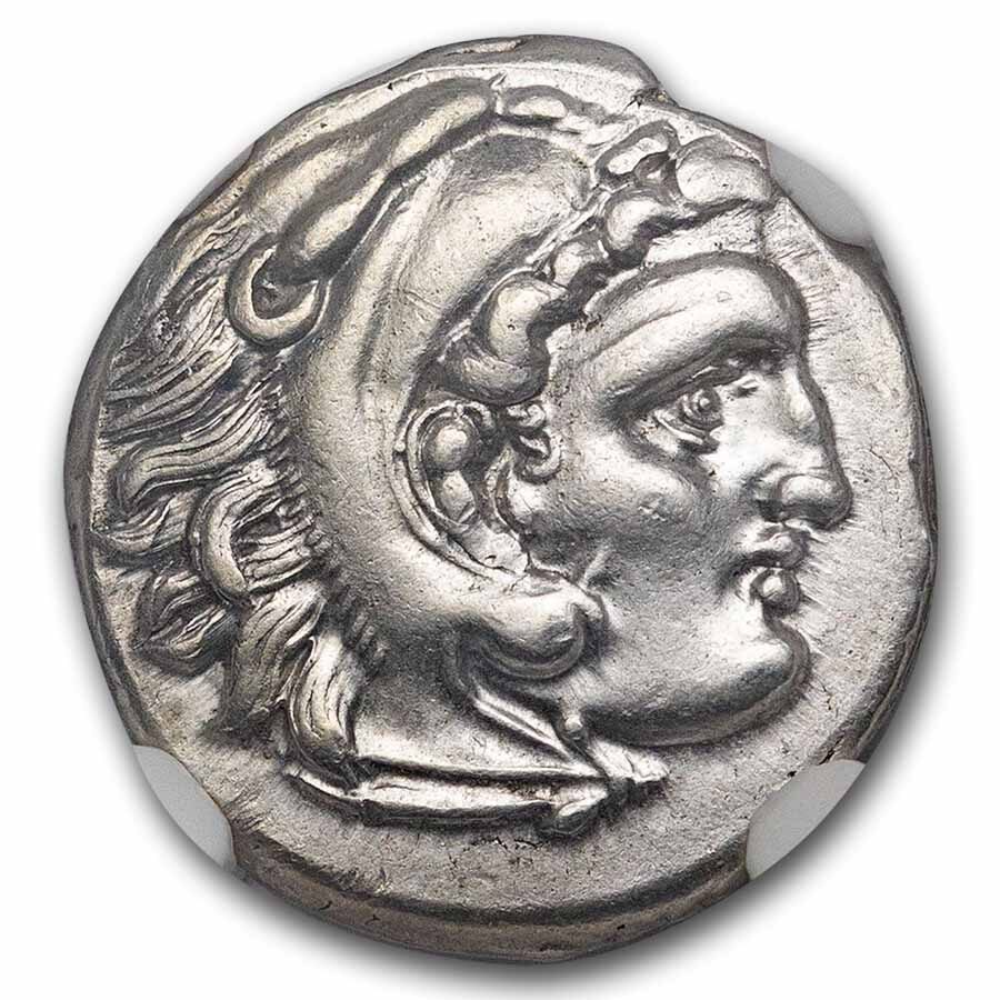 Kingdom of Macedon AR Drachm Alexander III (336-323 BC) XF NGC