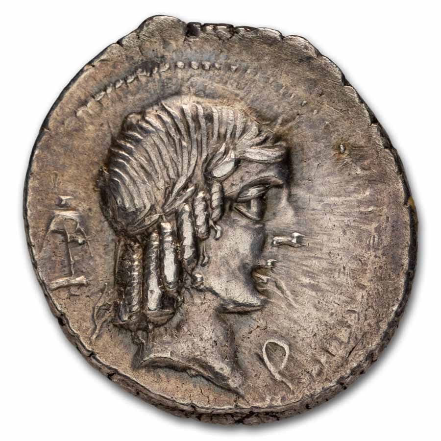 Roman Republic AR Denarius L. Piso Frugi (90 BC) MS Cr-340/1