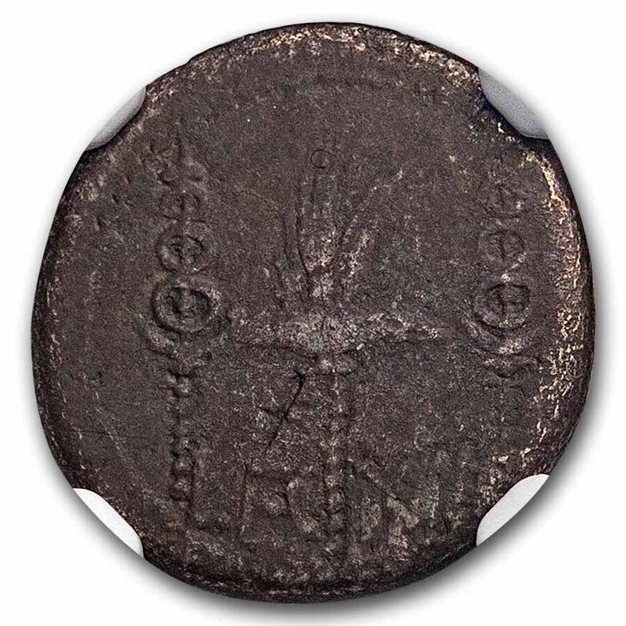 Roman Silver Denarius Marc Antony Legion XII (30 BC) Ch Fine NGC