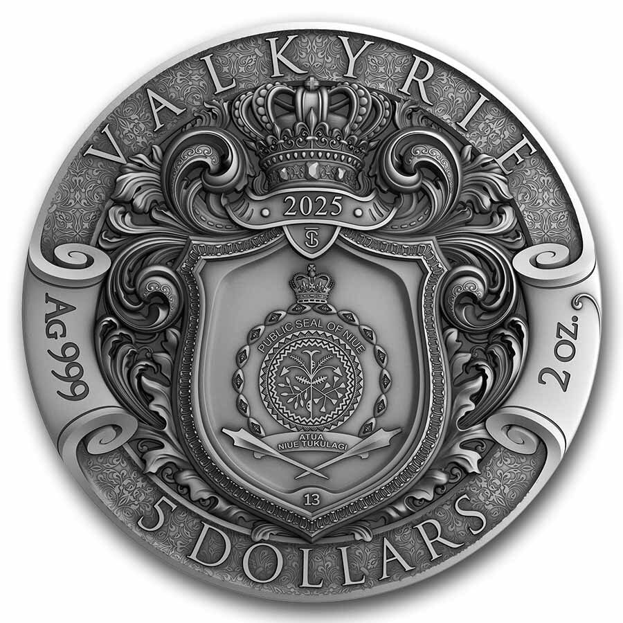 2025 Niue 2 oz Silver Valkyrie Coin (w/ Box & COA)