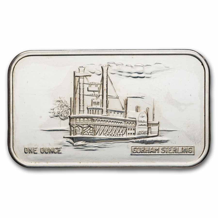 1 oz Sterling Silver Art Bar - Gorham Sterling (Random Motif)