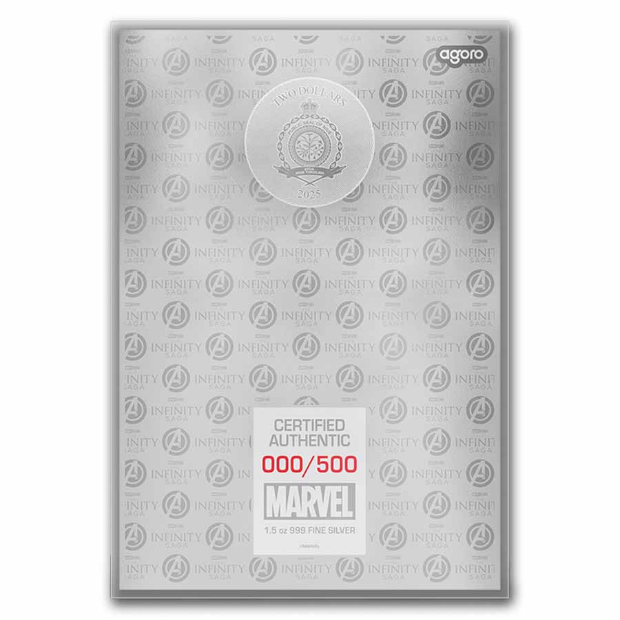 2025 Niue 1.5 oz Silver $2 Marvel Foil - Avengers: End Game