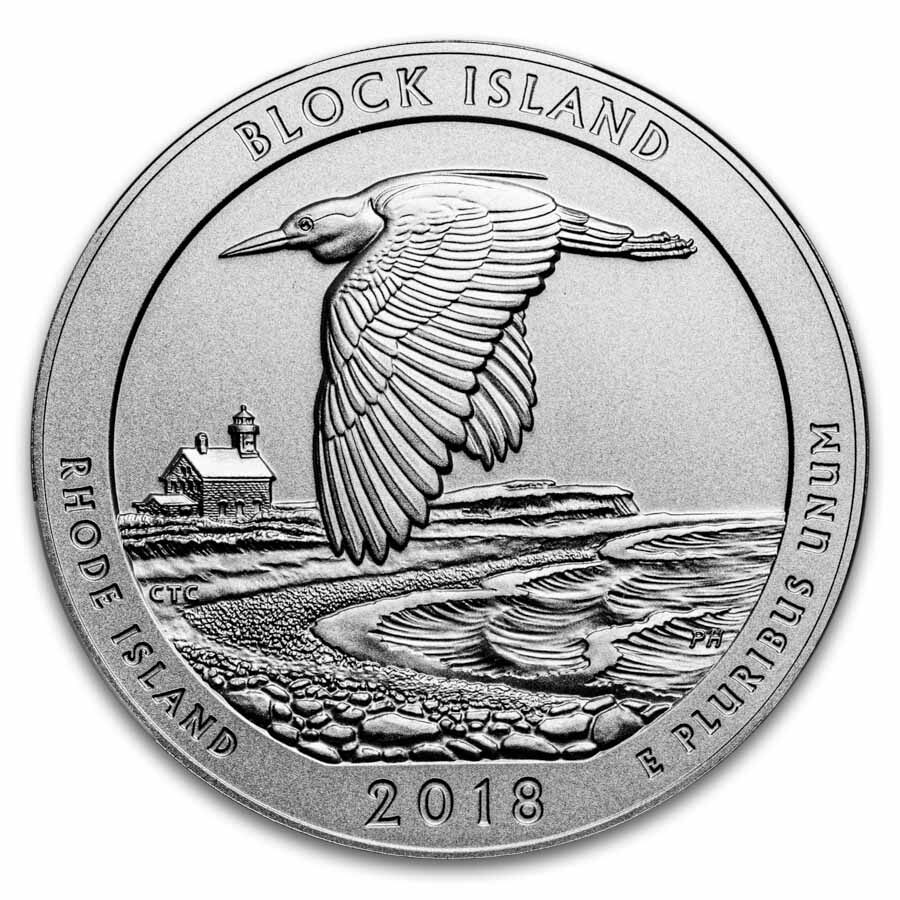 2018-P 5 oz Silver ATB Block Island SP-70 NGC (ER/FR)