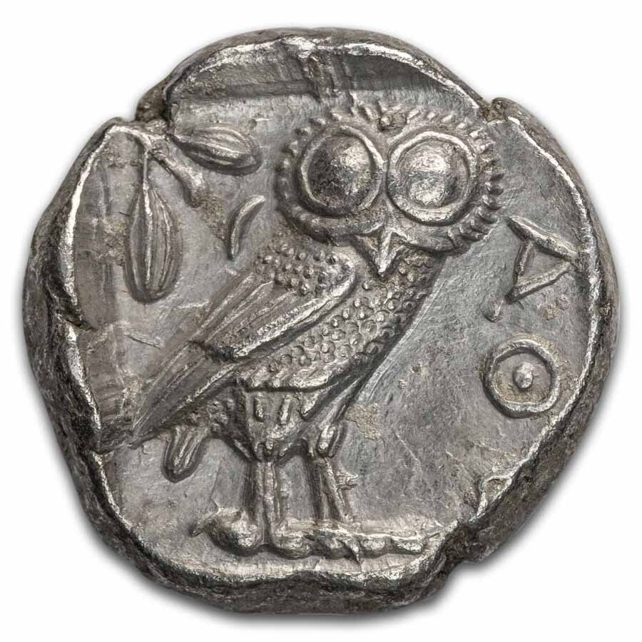 Attica Athens AR Tetradrachm Owl (440-404 BC) MS