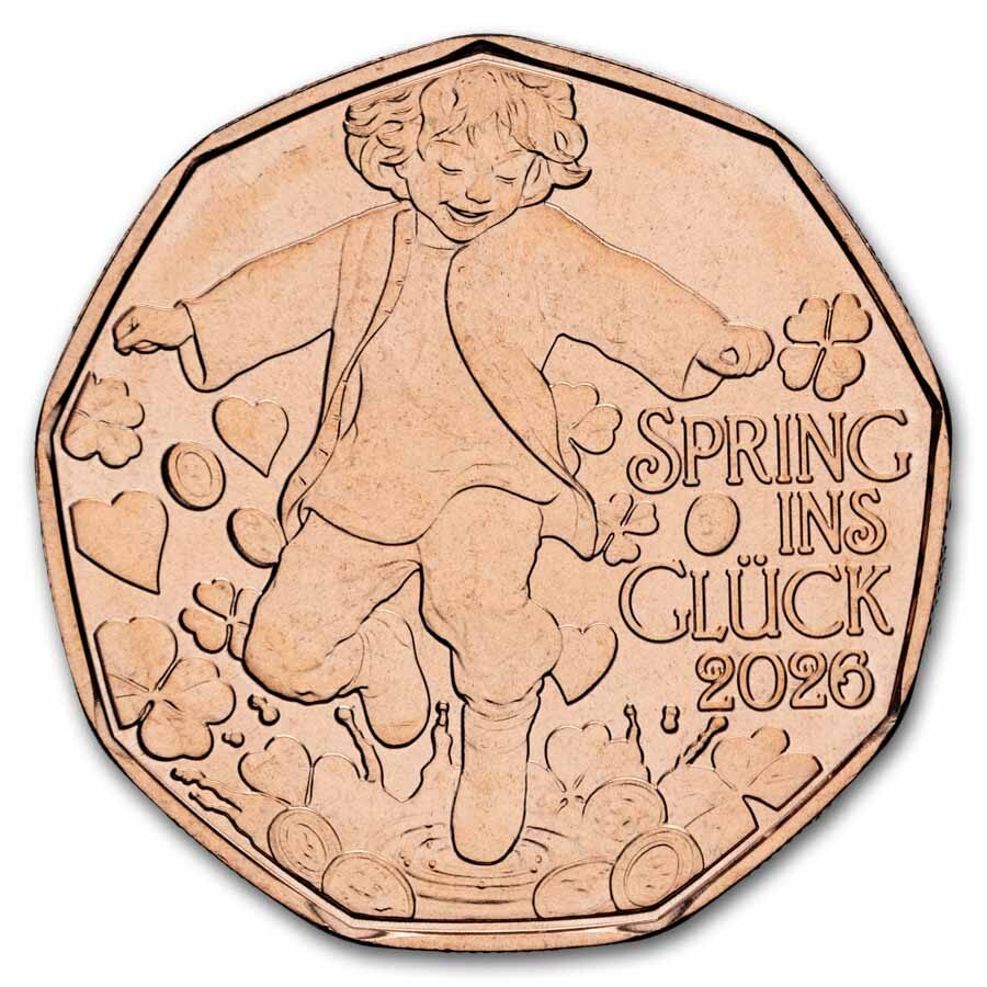 2026 Austria Copper €5 New Year's: Jump for Joy