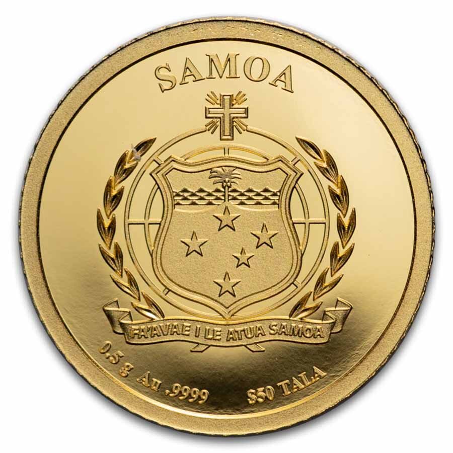 2026 Samoa 1/2 Gram Gold Antoni Gaudi (in Blister Pack)
