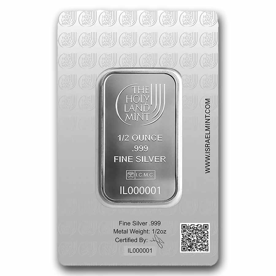 1/2 oz Silver Bar - Holy Land Mint (Dove of Peace)