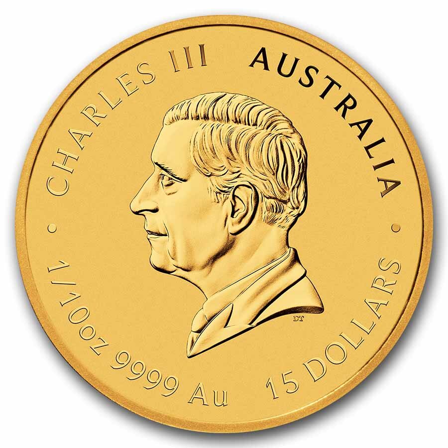 2026 Australia 1/10 oz Colorized Gold Lunar Horse BU