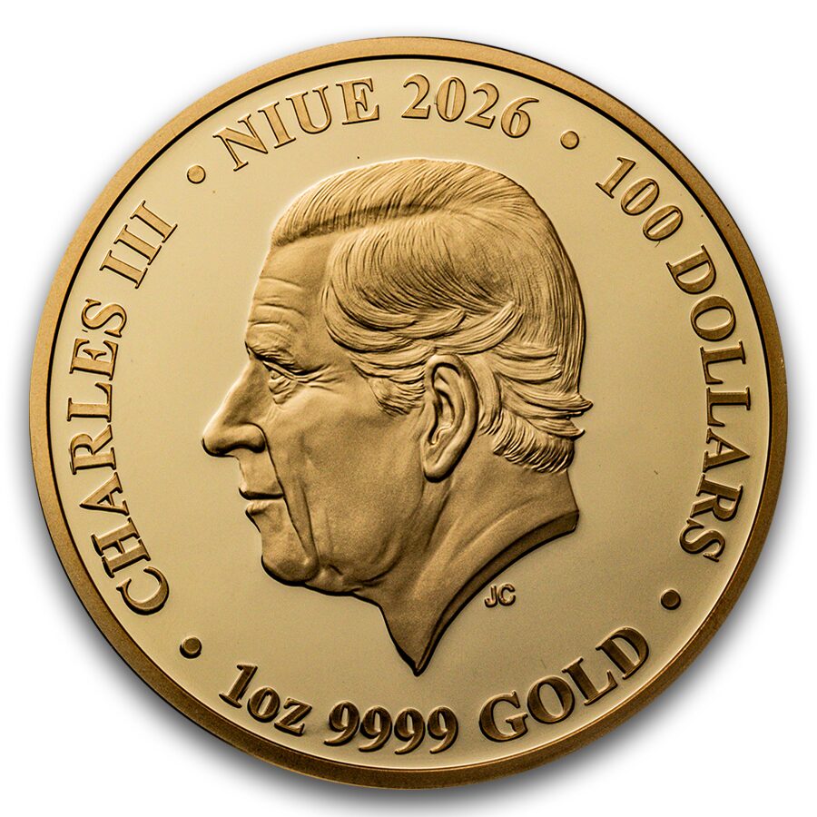 2026 Niue 1 oz Gold Proof Tasmanian Tiger (w/ Box & COA)