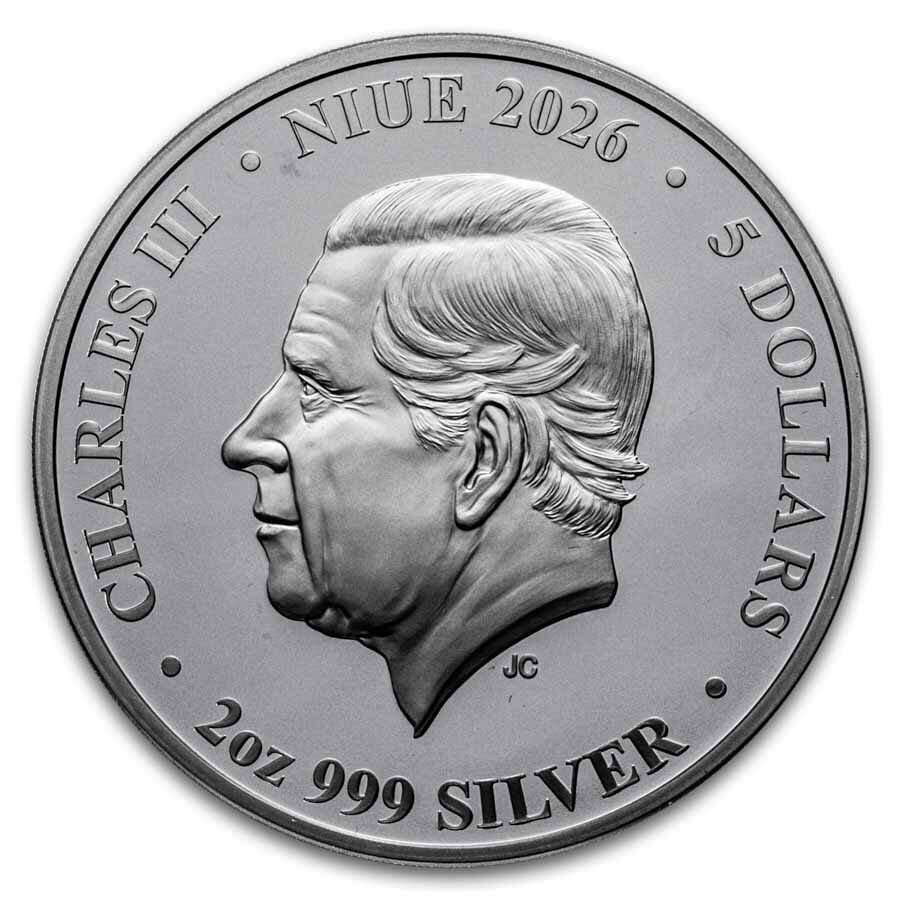 2026 Niue 2 oz Silver Black Proof Moby Dick (w/ Box & COA)
