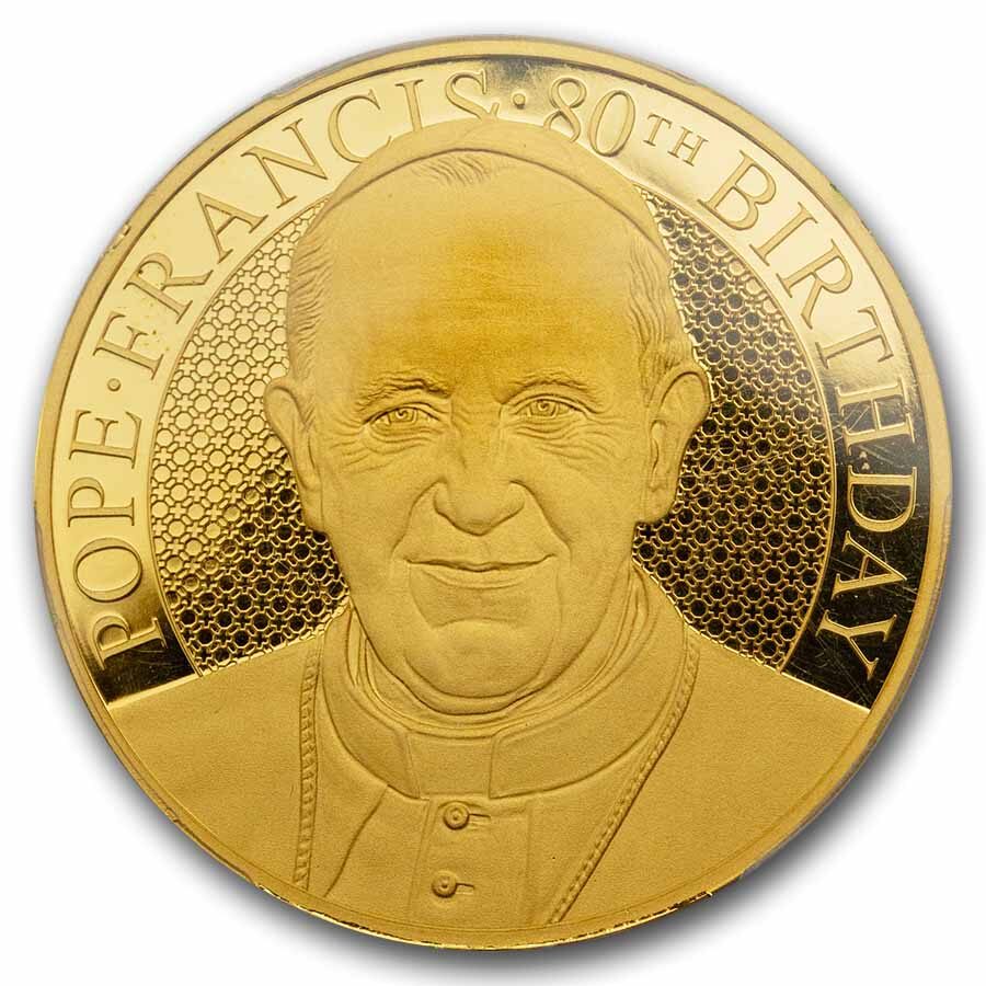 2016 Cook Isl. 1/4 oz Au Pope Francis 80th Birthday PR-69 PCGS-FS
