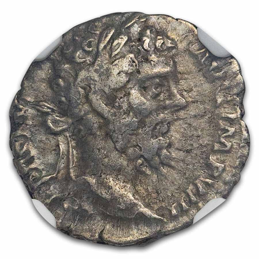 Roman Silver Denarius Septimius Severus (193-211 AD) Ch Fine NGC
