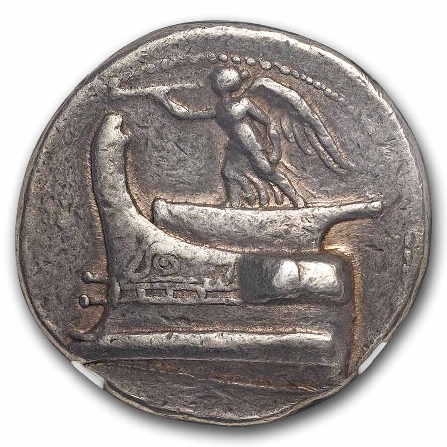 Kingdom of Macedon Tetradrachm Demetrius I (306-283 BC) Ch VF NGC