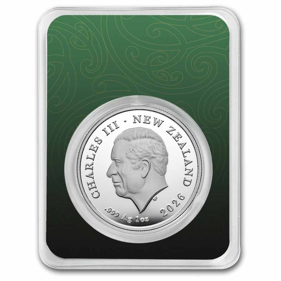 2026 New Zealand 1 oz Silver Dwelling Taniwha: Forest in TEP