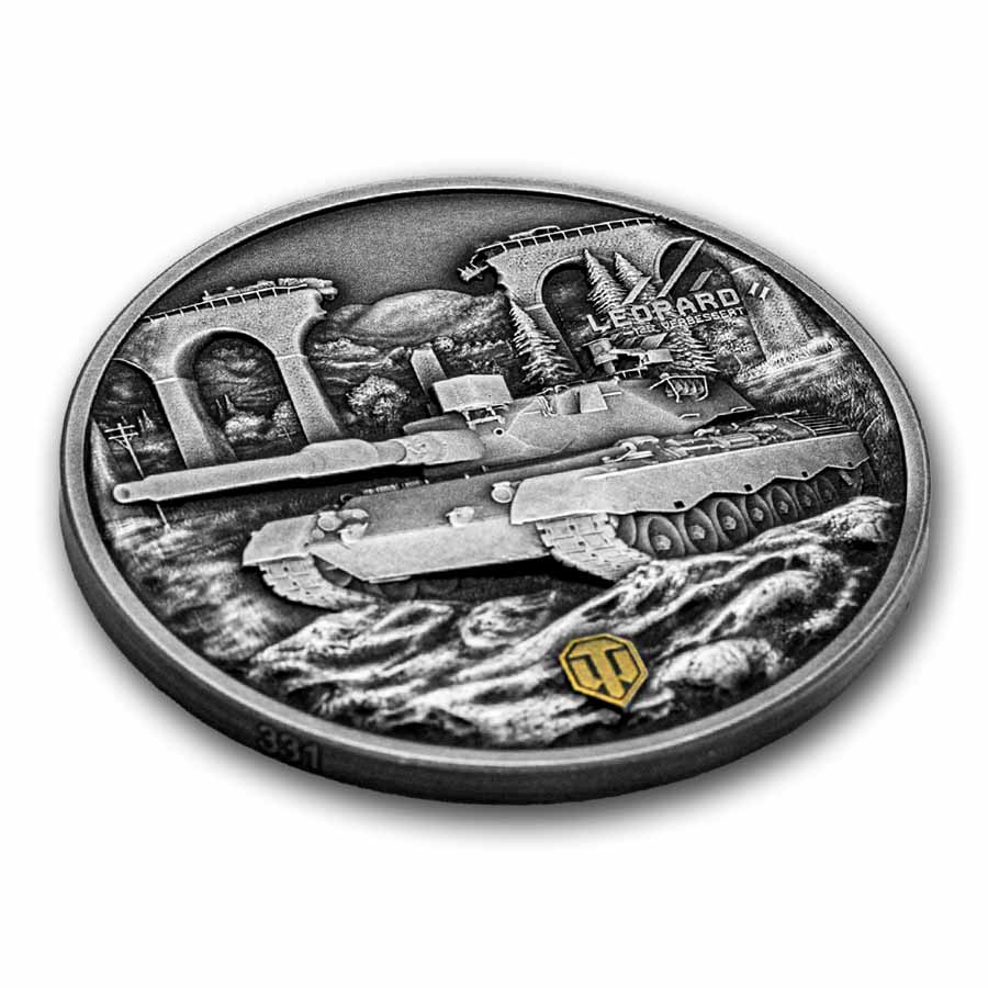 2025 Niue 1 oz Silver World of Tanks: Leopard 120 Verbessert