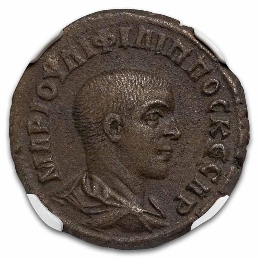 Roman Provincial BI Tetradrachm Philip II (247-249 AD) XF NGC