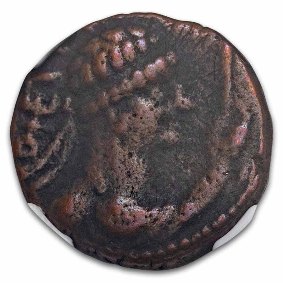 Kushan Empire AE Tetradrachm (1st-2nd Cent AD) NGC (XF Details)