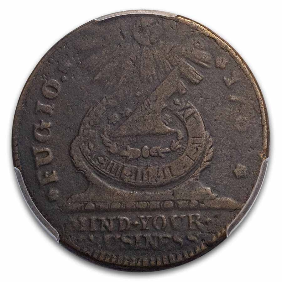 1787 Fugio Cent 4 Cinquefoil VF-20 PCGS CAC