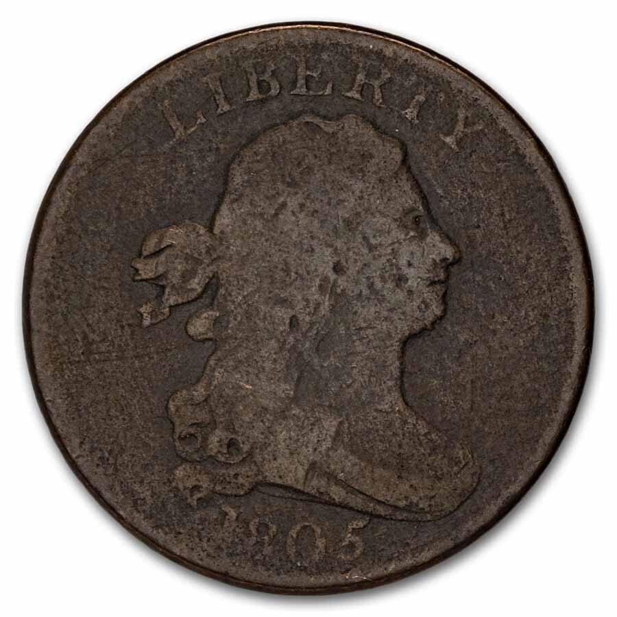 1805 Half Cent Large 5 w/Stems Good