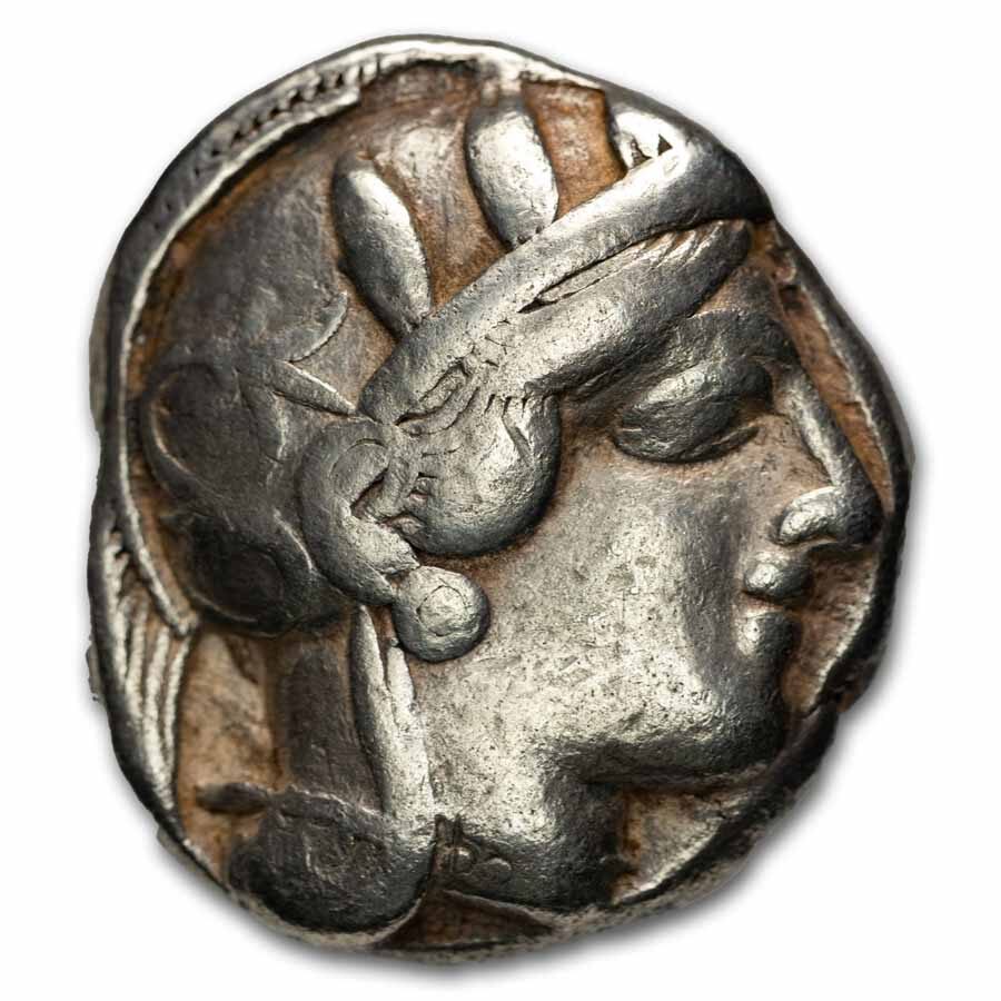 Athens AR Tetradrachm Owl (440-404 BC) VF (Ex Jewelry)