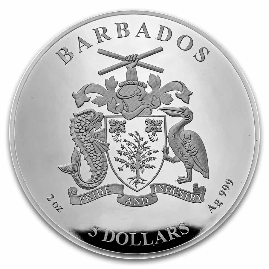 Barbados 2 oz Silver Monopoly Jackpot Coin (w/ Box & COA)