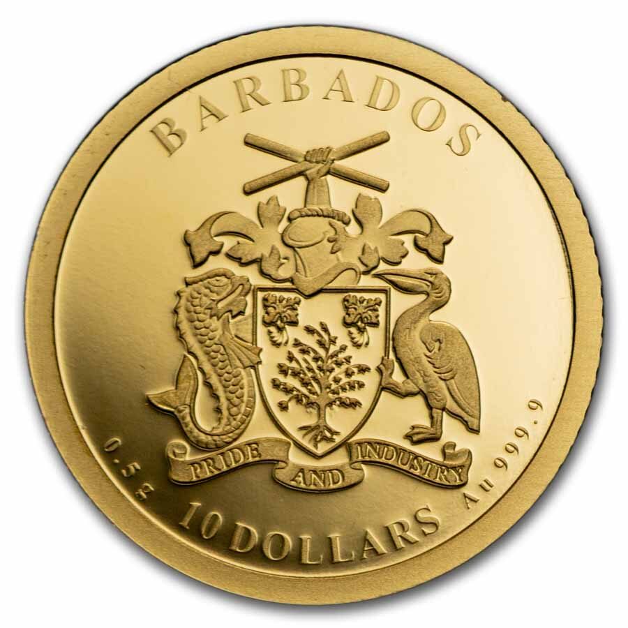 2026 Barbados 1/2 Gram Gold American Eagle (in Blister Pack)