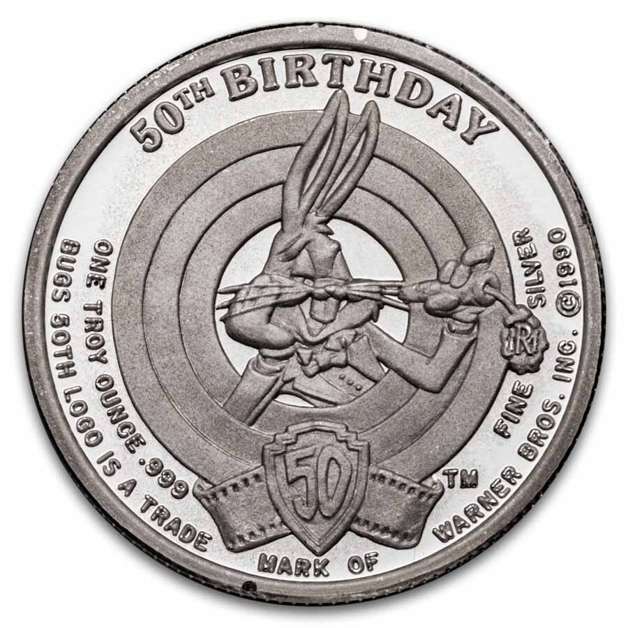 1 oz Silver Round - Bugs Bunny (What's Up Doc?, w/Box & COA)